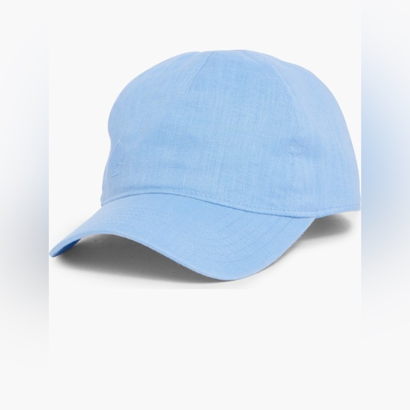 Kate Spade Women’s Linen Baseball Cap in Cosmic Zen (Light Blue) - Picture 1 of 5